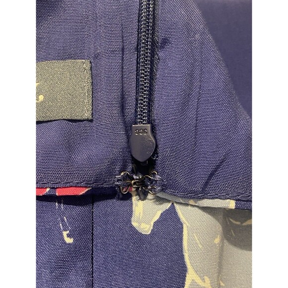 Anthropologie Modcloth Blue Horse Equestrian Dress Short Ruffle Sleeved XL - Picture 13 of 16